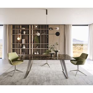 Jídelní stůl Edge 200x100 keramika Laminam® Emperador Extra obraz