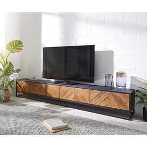 TV stolek Famke 240 cm mango teak 4 dvířka obraz