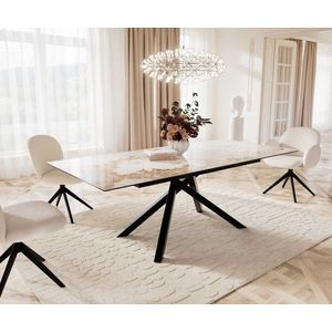 Jídelní stůl Edge 180-220x100 keramika Minas Melange bílo obraz
