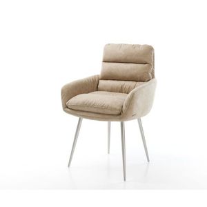 Jídelní židle Abelia-Flex s područkami béžová vintage zúžená obraz