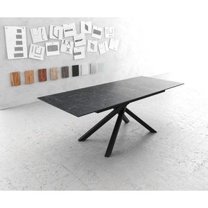 Jídelní stůl Edge 180-220x90cm Laminam® keramika šedá obraz