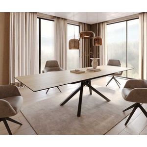 Jídelní stůl Edge 200-300x100 keramika Laminam® Sabbia křížová obraz