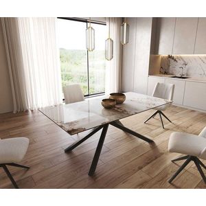 Jídelní stůl Edge 200x100 keramika Minas Melange bílo-béžová obraz