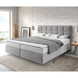 Boxspring postel Dream-Fine 180x200 cm mikrovlákno šedá obraz