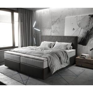 Boxspring postel Dream-Well 180x200 cm mikrovlákno antracitová obraz