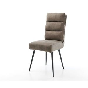 Jídelní židle Pela-Flex taupe vintage zúžená podnož černá obraz