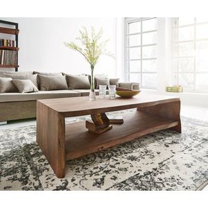 Konferenční stolek Live Edge 130x60 cm akácie hnědá obraz