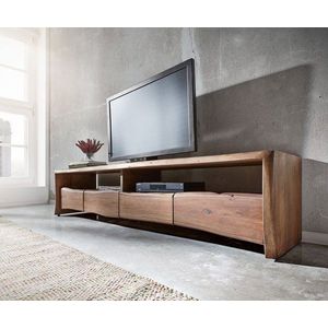 TV stolek Live Edge 230 cm akácie hnědá 4 zásuvky obraz
