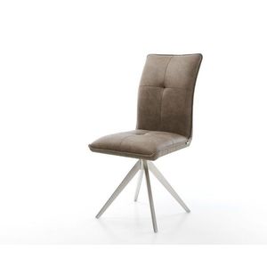 Otočná židle Maddy-Flex taupe vintage křížová podnož hranatá obraz
