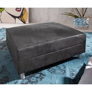 Taburet Clovis antracitová vintage Š98 x D83 modul microvelours obraz