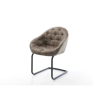Jídelní židle Gaio-Flex taupe vintage konzolová podnož kulatá obraz