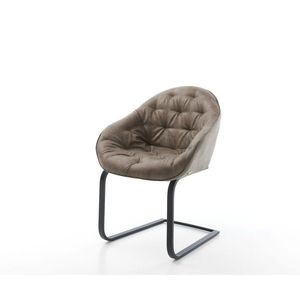 Jídelní židle Gaio-Flex taupe vintage konzolová podnož plochá obraz