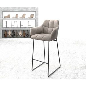 Barová židle Yulo-Flex vintage taupe kovová podnož obraz