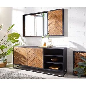 Komoda Famke 145 cm mango teak 2 dvířka 3 přihrádky obraz
