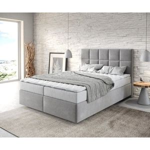 Boxspring postel Dream-Fine 140x200 cm mikrovlákno šedá obraz