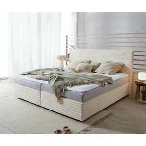 Boxspring postel Dream-Well plyšový manšestr 200x200 cm obraz
