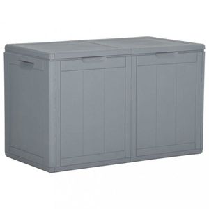 Zahradní úložný box 180 l šedý PP ratan obraz