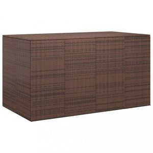 Zahradní úložný box PE ratan 194 x 100 x 103 cm hnědý obraz