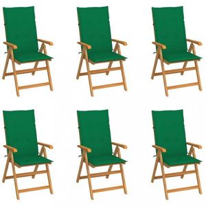 Zahradní židle 6 ks teak / látka Dekorhome obraz