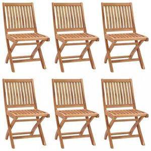 Skládací zahradní židle 6 ks teak Dekorhome obraz