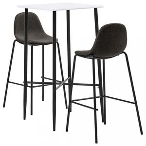 Barový set 3ks textil / bílá Dekorhome obraz