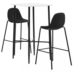 Barový set 3ks textil / bílá Dekorhome obraz