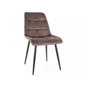 Signal Jídelní židle CHIC VELVET | černý mat nohy Barva: cappuccino BLUVEL 38 obraz