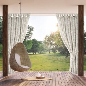 ArtFir Závěs na terasu GARDEN 12 PU | krémová/pudrová 155 x 260 cm obraz