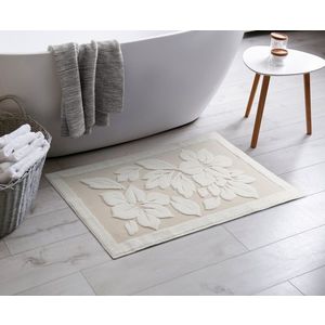 ArtFir Koupelnová předložka ROSE 01 | krémová 60 x 95 cm obraz