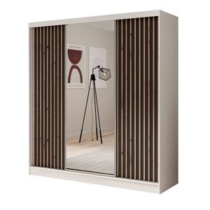 ArtAdrk Šatní skříň IDA | bílá/černá 200 cm obraz