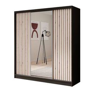 ArtAdrk Šatní skříň IDA | černá/bílá 200 cm obraz