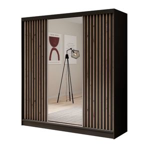 ArtAdrk Šatní skříň IDA | černá/černá 200 cm obraz