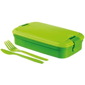 Svačinový box s příbory lunch&go 1, 4l 224315 zelený obraz