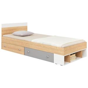 Postel Pixel 120 Px15 Dub Piškot/Bílá Lux/Šedá obraz