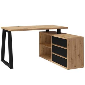 Sestava Iga II psací stůl + komoda, dub artisan/ černá mat obraz