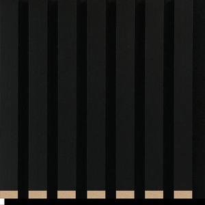 Akustické lamely s filcem, černé 21x300x2650mm obraz
