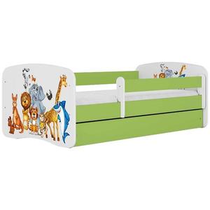 Dětská postel Babydreams+SZ+M zelená 80x160 Zvířátka obraz