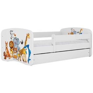 Dětská postel Babydreams+SZ+M bílá 80x180 Zvířátka obraz