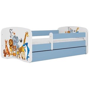 Dětská postel Babydreams+SZ+M modrá 80x180 Zvířátka obraz