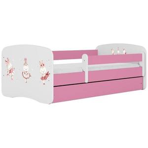 Dětská postel Babydreams+SZ+M růžová 80x180 Tančící králíčci obraz