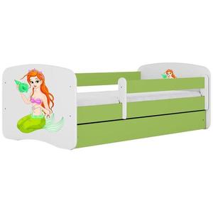 Dětská postel Babydreams+SZ+M zelená 70x140 Mořská panna obraz
