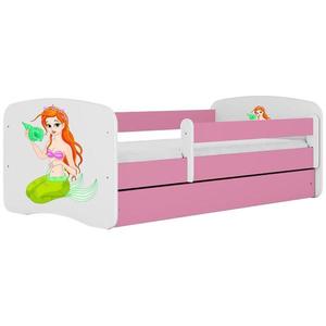 Dětská postel Babydreams+SZ+M růžová 80x180 Mořská panna obraz