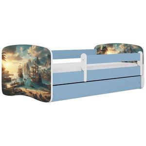 Dětská postel Babydreams+SZ+M modrá 80x180 Loď obraz