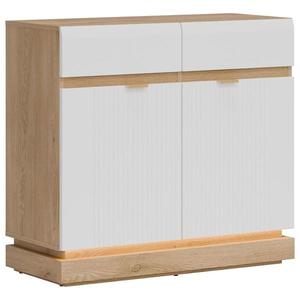 Komoda Milton ML02 dub crem torro bílá obraz