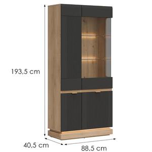 Vitrína Milton ML06 dub crem torro antracit obraz