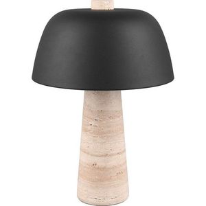 Černá/béžová stolní lampa s kovovým stínidlem (výška 41 cm) Timba – Trio Select obraz