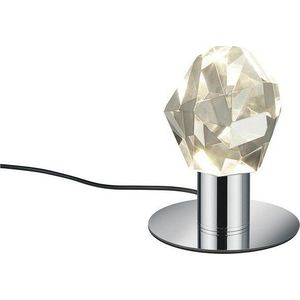 LED stolní lampa ve stříbrné barvě se skleněným stínidlem (výška 17 cm) Verano – Trio Select obraz