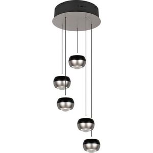 Černé/ve stříbrné barvě LED závěsné svítidlo ø 30 cm Orbit – Trio Select obraz