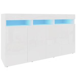 Komoda Izumi 140 WH bílá mat/lesk obraz