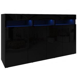 Komoda Izumi 140 BL černá mat/lesk obraz